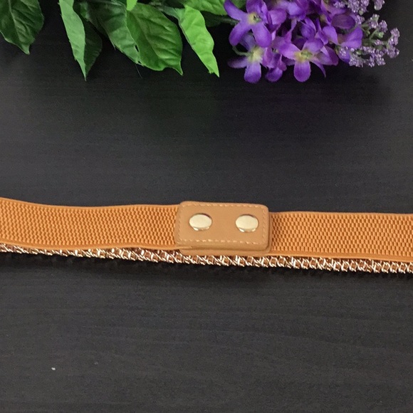 Women’s Gold Linked Wrapped Elastic Belt - Picture 4 of 6